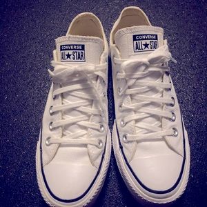 CONVERSE - All white, platform, canvas